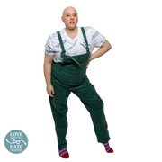 Original Dungaree: ORGANIC CORDUROY - Posy Green (Standing)