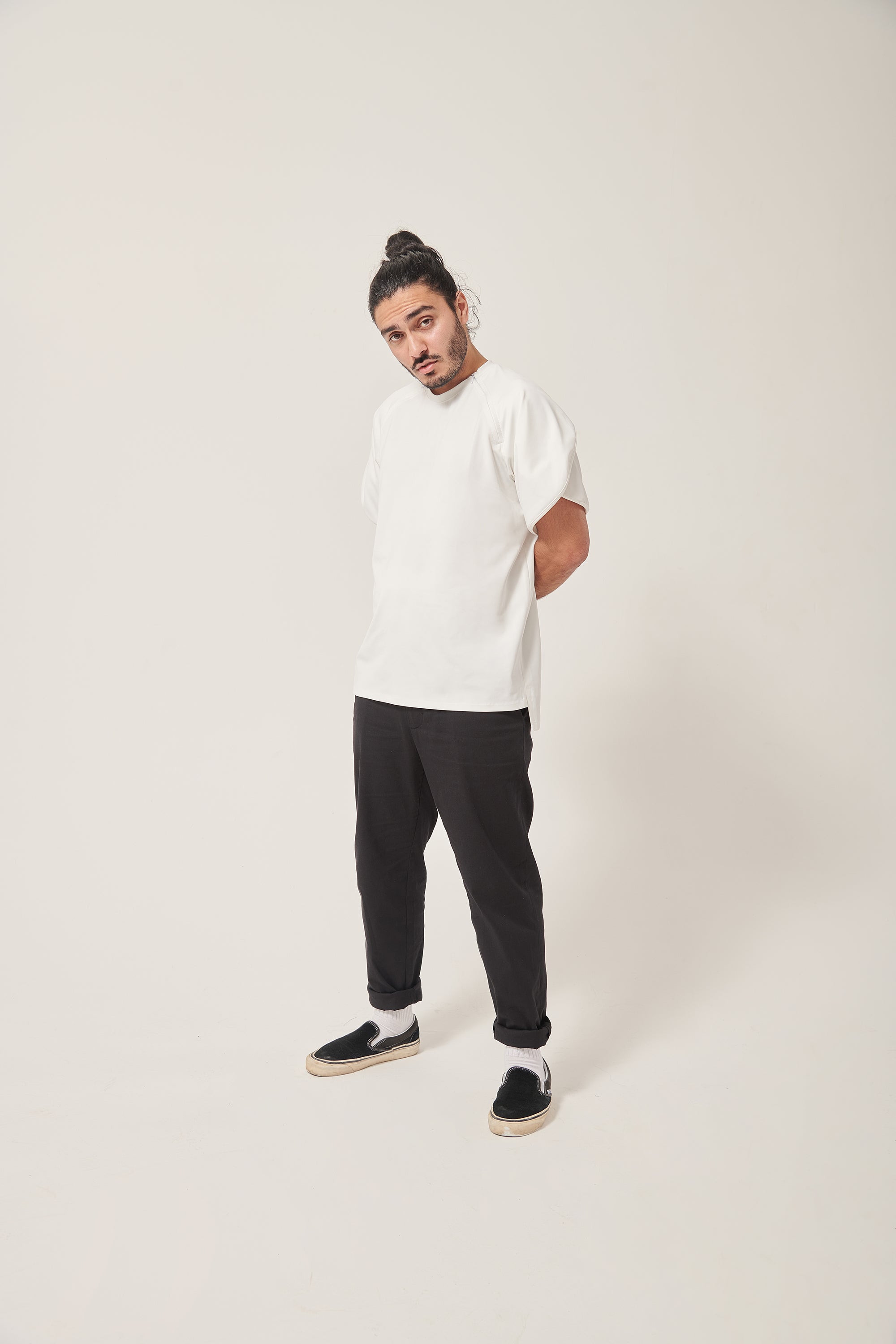 Adaptive Wrap Sleeve White T-Shirt | Disabled | Wheelchair | Port ...